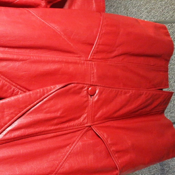 Comint Red Leather Jacket - Picture 3 of 10